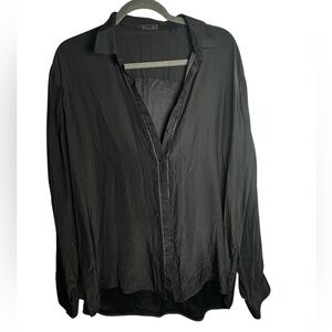 ATM Anthony Thomas Melillo Black Button Down Shirt